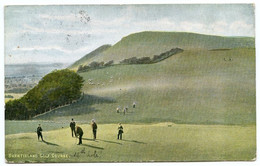 BURNTISLAND GOLF COURSE (12th HOLE) / POSTMARK - NEWPORT / ADDRESS - KINGUSSIE, GREENFIELD (CLARK) - Fife