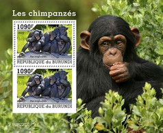 Burundi 2022, Animals, Monkey II, Block - Neufs