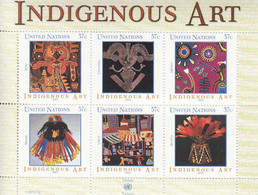2003 United Nations New York Indigenous Art Complete Miniature Sheet Of 6 MNH @ BELOW FACE VALUE - Ongebruikt