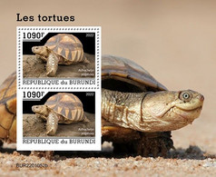 Burundi 2022, Animals, Turtle II, Block - Neufs