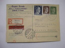 GANZSACHEN,POSTKARTE MIT ZUSATZFRANKATUR  5+90,PF., CHEMISCHER ZENSURSTEMPEL , 1944 - Covers & Documents