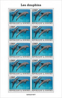 Burundi 2022, Animals, Dolphins II, Sheetlet - Ungebraucht