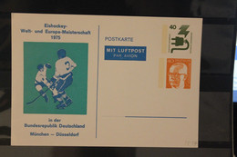 Deutschland 1975, Ganzsache PP 87, Eishockey Welt- Und Europa-Meisterschaft 1975, Ungebraucht - Private Postcards - Mint