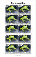 Burundi 2022, Animals, Frog II, Sheetlet - Unused Stamps