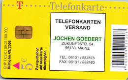 29362 - Deutschland - Telefonkarten Versand , Jochen Goedert - S-Series : Guichets Publicité De Tiers