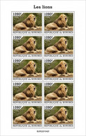 Burundi 2022, Animals, Lions II, Sheetlet - Unused Stamps