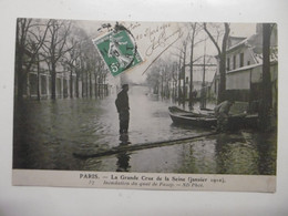 Inondations De PARIS 1910 Crue De La Seine Au Quai De Passy - Inondations