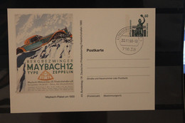 Deutschland 1990, Ganzsache Maybach 12, Type Zeppelin - Cartes Postales Privées - Oblitérées