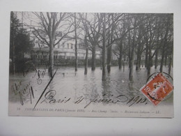 Inondations De PARIS 1910 Crue De La Seine Aux Champs-Elysées - Inondations