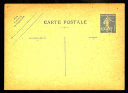 237-CP2 - 40c Outremer/gris Semeuse - Neuve - TB - Cartes Postales Types Et TSC (avant 1995)