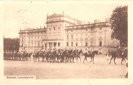 LUDWIGSLUST Schloss Mit Kavallerie Dragoner Regiment 14 Autograf Conrad Von Bülow Gelaufen 2.11.1913 - Ludwigslust