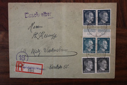 Löthringen 1944 Algrange Algringen Moselle France Cover Dt Reich Besetzung Deutsche Occupation Lorraine Einschreiben - Guerra De 1939-45