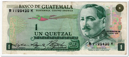 GUATEMALA,1 QUETZAL,1976,P.59b,VF,MICRO TEAR - Guatemala