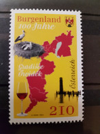 Austria 2021 Autriche 100 Years Burgenland LIGHTHOUSE Bird Map Wine Glass 1v Mnh - Neufs