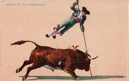 1110 – Salto De La Garrocha – Corrida Toro Taureau – Undivided Back – Animation - VG Condition – 2 Scans - Corrida