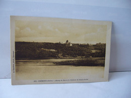 Delcampe - CREMIEUX  38 ISERE ETANG DE RIZ ET LE CHATEAU DE SAINT JULIEN CPA 1932 - Crémieu