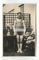Swimming? Teenage Boy With Costume, Cup And Medals, Possibly Named Bill Hewitt - Old British Real Photo Postcard - Zwemmen