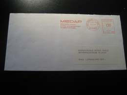 BAD HOMBURG 1987 Medap Medical Apparatus Thermal Health Sante Meter Mail Cancel Cover GERMANY - Termalismo