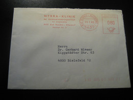 BAD SOODEN ALLENDORF 1985 Werra Klinik Clinic Hospital Clinique Thermal Health Meter Mail Cancel Cover GERMANY - Termalismo