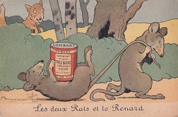 LES DEUX RATS ET LE RENARD         BENJAMIN RABIER       THE  LOMBART - Rabier, B.