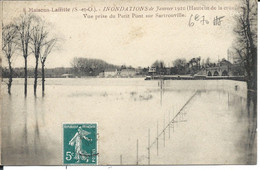 MAISONS-LAFITTE - Inondations 1910 - Vue Prise Du Petit Pont Vers Sartrouville - Maisons-Laffitte