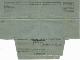 LOT DE 2 TELEGRAMMES  BRUXELLES  ET BOURGES Pour Arnac  Pompadour Corrèze 1949  VOIR SCANS - 1921-1960: Moderne