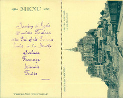 Le Mont St Michel * RARE CPA Double Menu COINTREAU Hôtel POULARD - Le Mont Saint Michel