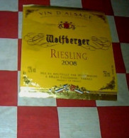 Eguisheim  Étiquette Utilisée De Vin D'Alsace Riesling Millésime 2008  Cave Wolfberger - Riesling