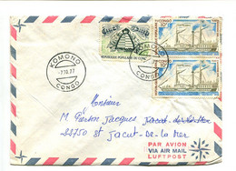 CONGO Komono 1977 - Affranchissement Sur Lettre - Bateau / Abeille - Other & Unclassified