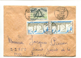 CONGO Komono 1977 - Affranchissement Sur Lettre - Bateau / Abeille - Autres & Non Classés