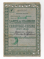 Vp 274 Mairie De BRON Carte De Charbon 1947 - 1948 - Zonder Classificatie