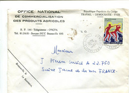 CONGO Brazzaville Ouenze 1979 - Affranchissement Seul Sur Lettre à En Tête - Sport Hand Ball - Other & Unclassified