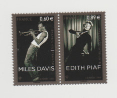 FRANCE / 2012 / Y&T N° 4671/4672 ** Ou P4671 ** : Edith Piaf & Miles Davis En Paire X 1 - Ungebraucht