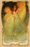 Jugendstil * CPA Illustrateur Art Nouveau * Femme Papillon ! * Dos 1900 Pionnière Précurseur * Publicité Crème ? - Other & Unclassified