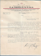 Angebot Und Preisliste Textil-Treibriemen-Fabrik F.A. Herold GmbH, Westerhausen, Kreis Melle, 1929 - Non Classificati