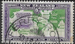 NEW ZEALAND 1940 Centenary Of Proclamation Of British Sovereignty -  6d. Dunedin & Frozen Mutton Sea Route To London FU - Usati