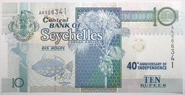 Seychelles - 10 Roupies - 2016 - PICK 52a - NEUF - Seychellen