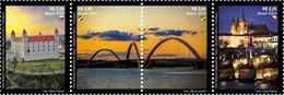 BRAZIL 2020 - Castles And Bridges  -  Diplomatic Relations Series:  Brazil - Czech Republic - Slovakia  -  S/T 4v  Mint - Unused Stamps