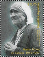 ARGENTINA - DEATH OF MOTHER TERESA (1910-1997), ALBANIAN-INDIAN ROMAN CATHOLIC NUN AND MISSIONARY 1997 - MNH - Moeder Teresa