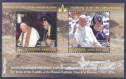 2021. Armenia, Pastoral Visit Of Pope John Paul II And Pope Francis To Armenia, S/s, Mint/** - Armenien