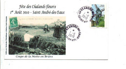 FETE DES CHALANDS FLEURIS à SAINT ANDRE DES EAUX 2010 - Commemorative Postmarks
