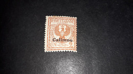 01AL39 POSSEDIMENTI ITALIANI EGEO CALINO CALIMNO 1912 FRANCOBOLLI D'ITALIA SOPRASTAMPATI 2 CENT. "X" - Ägäis (Calino)