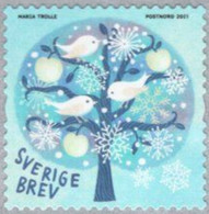 Sweden - 2021 - Christmas - Wintry Tree - Mint Self-adhesive Coil Stamp - Ongebruikt