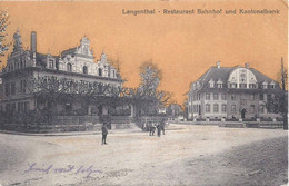Langenthal - Restaurant Bahnhof Und Kantonalbank          1923 - Langenthal
