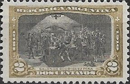 ARGENTINA - CENTENARY OF THE ARGENTINE REPUBLIC (MEETING AT PEÑA'S HOME, 2 C) 1910 - MNH - Nuevos