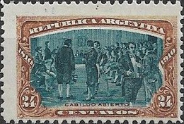 ARGENTINA - CENTENARY OF THE ARGENTINE REPUBLIC (1st COUNCIL, 24 C) 1910 - MNH - Unused Stamps