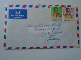 D188323  Zaire /  Congo - Cover  Cancel 1972 Kisangani  Sent To  Switzerland  Suisse   Zürich - Used Stamps