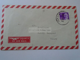 D188328 TÜRKIYE   Airmail Cover  Cancel  Taksim  1981 Istanbul   -  Sent To  Hungary - Covers & Documents