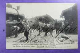 Kontich  Ongeluk Trein Accident DestructionTrain Chemin De Fer. Railway. 3 X Cpa 1908 - Trenes