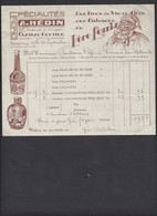 Facture Année 30  -  Vins Et Spiritueux  A. Hédin   30 Av, D'Angers à Chateau Gontier  (53) - Invoices